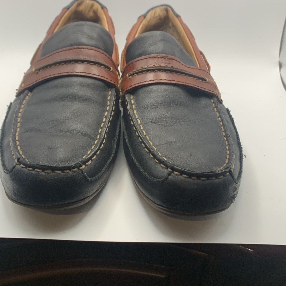 Men's Black and Brown Loafers